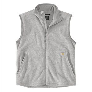 Carhartt Light Gray Zip-Front Fleece Vest